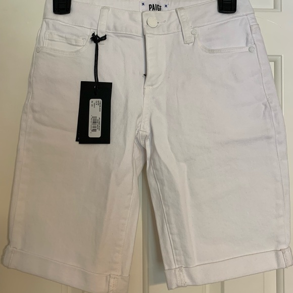 NWT Paige Jax Knee Short - Crisp White - Picture 4 of 5